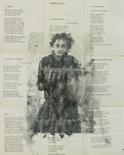 Gabriela Mistral, a photo transfer of her as a young woman, by Lena Bartula